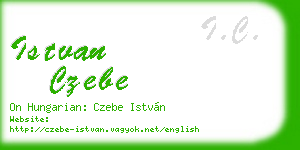 istvan czebe business card